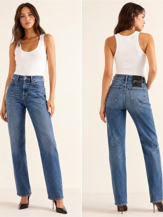 ASKK NY Denim - NWT ASKK NY Raw Hem Mid rise Straight Jean Size 25